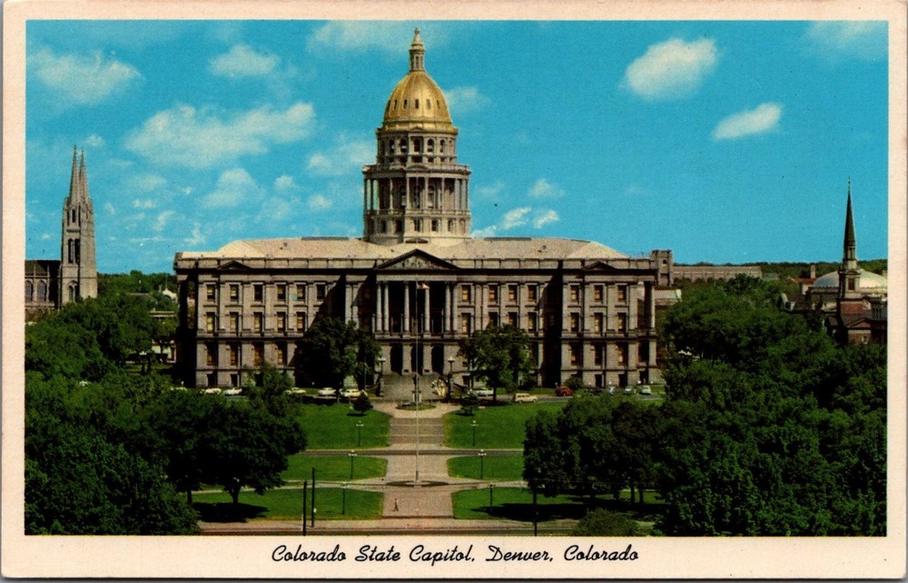 Colorado State Capitol Denver Postcard Gold Dome Cooper Post Card Co.