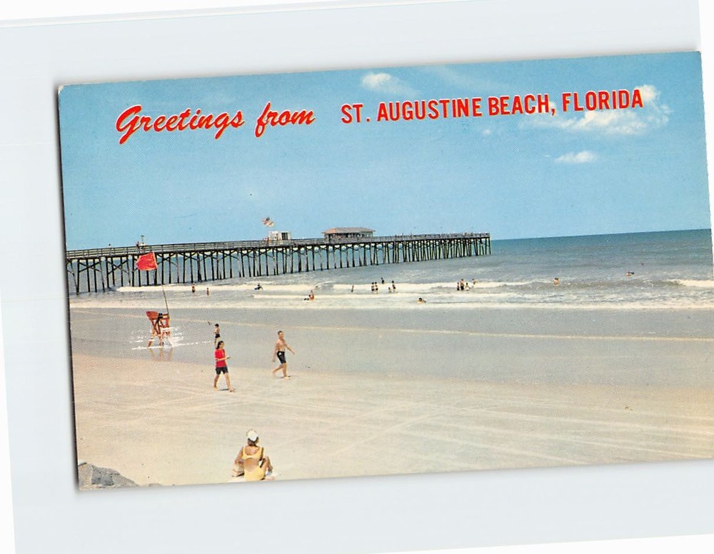 Postcard Greetings from Saint St. Augustine Beach Florida USA North America