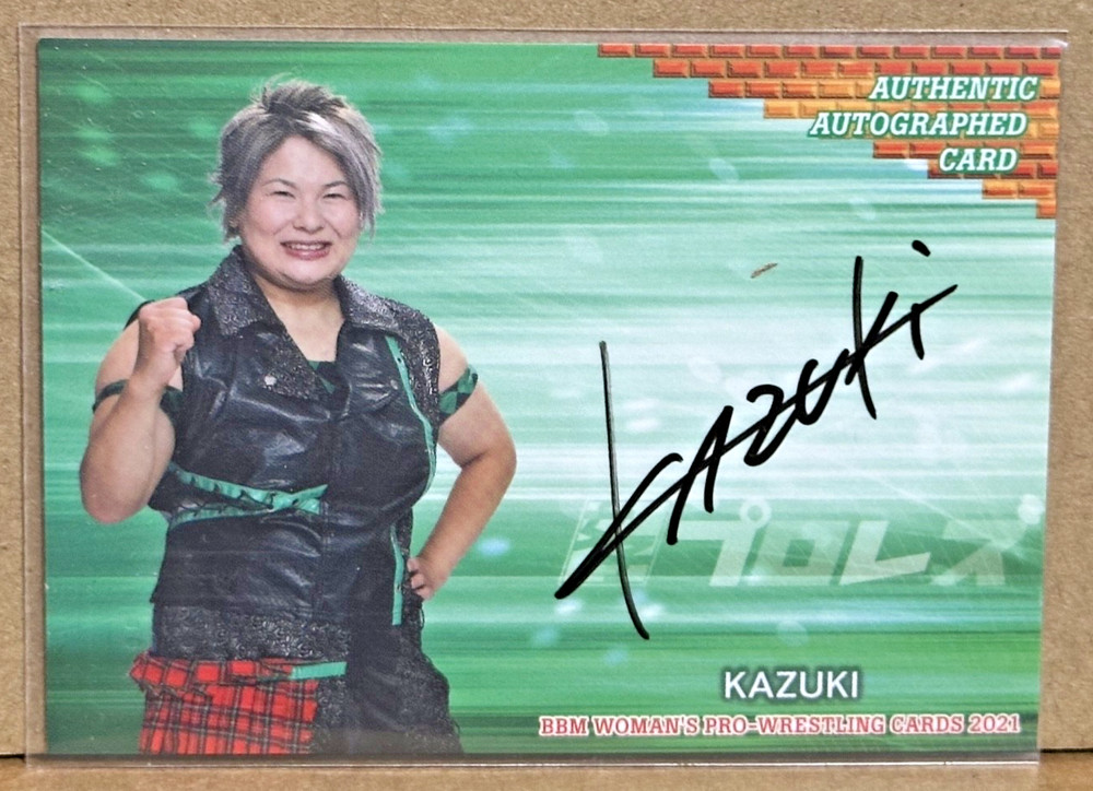 KAZUKI 藤原和 2021 BBM True Heart Joshi Pro Wrestling Autograph #/100 SP PURE-J 🖤