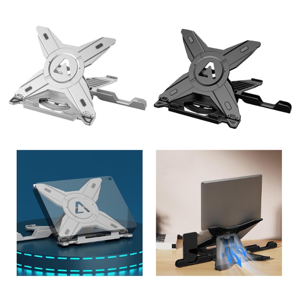 Foldable 360° Rotating Laptop Stand - Sturdy & Multifunctional Accessory