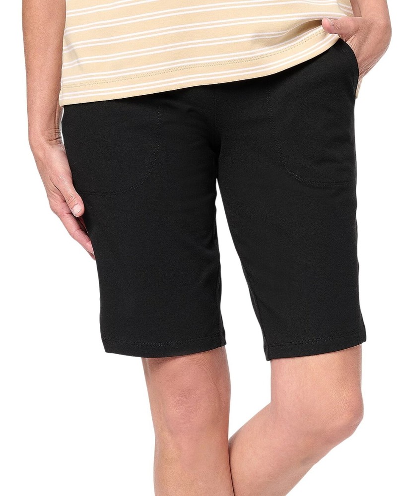 Wicked by Women with Control Regular Bermuda Shorts w/ Side Slits Black XXS