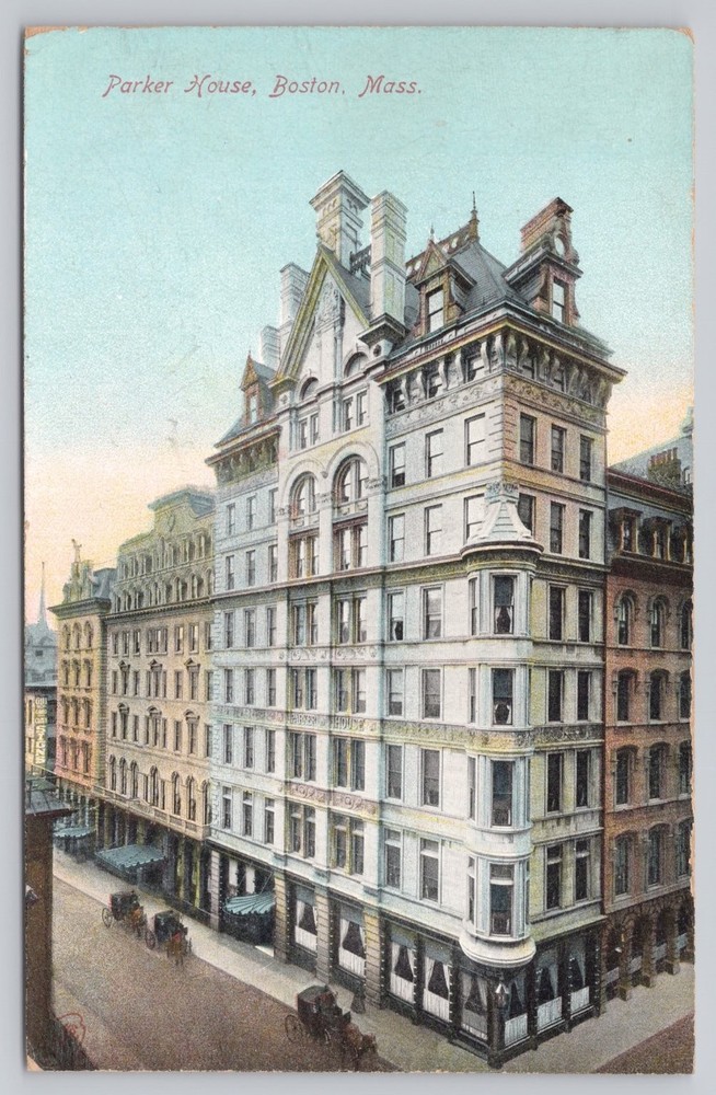 Parker House Boston Mass. Hotel Postcard c1907 Robbins Bros. German Made