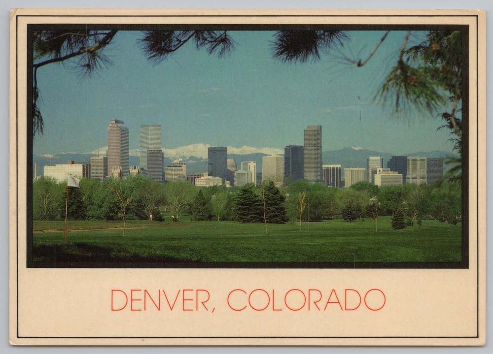 Denver Colorado~Skyline West @ City Park~Continental Postcard
