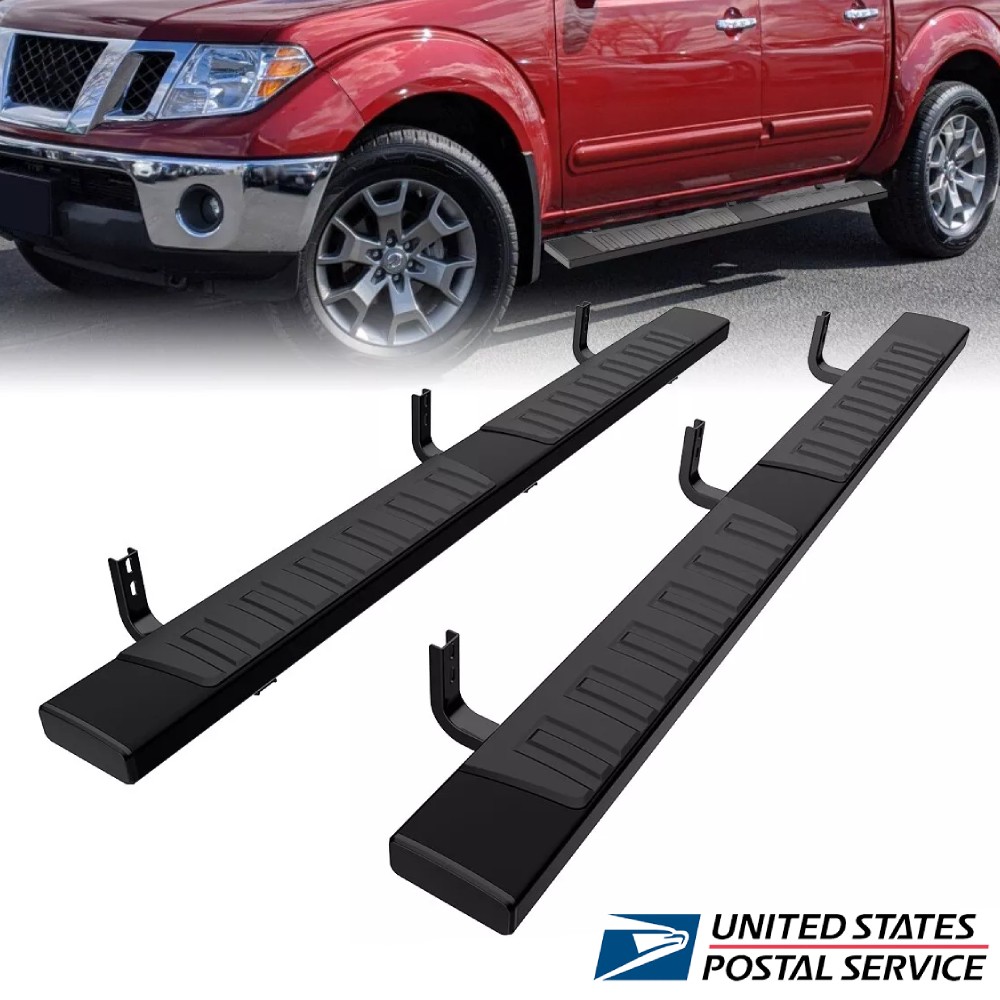 2005-2024 Nissan Frontier Crew Cab Side Step Running Boards Nerf Bars Pair