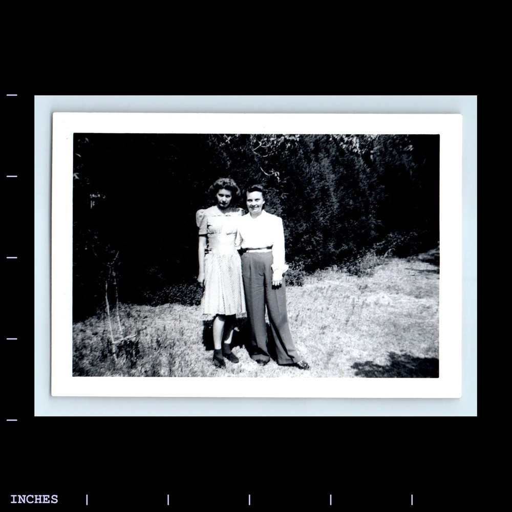 Old Vintage Photo AFFECTIONATE WOMEN STANDING OUTSIDE