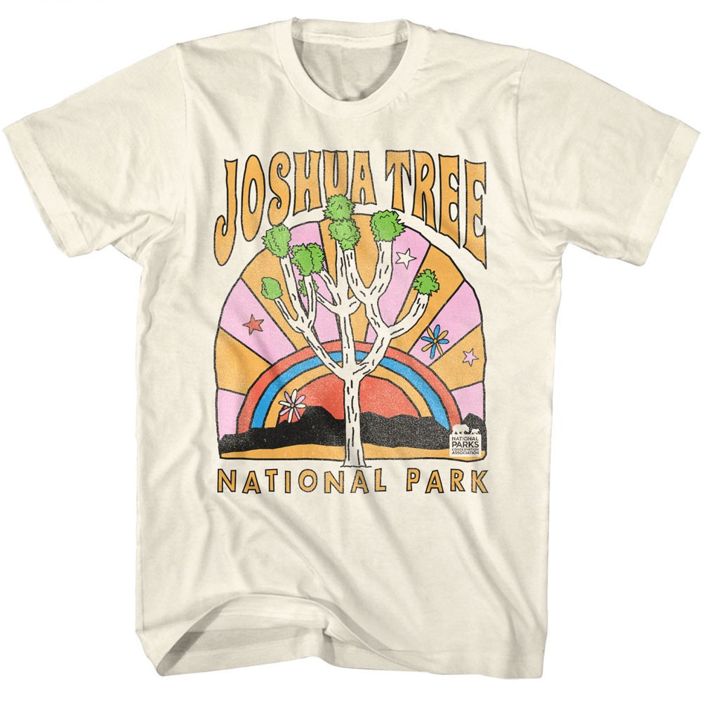 United States National Parks Joshua Tree Rainbow Colors Men's T Shirt MED