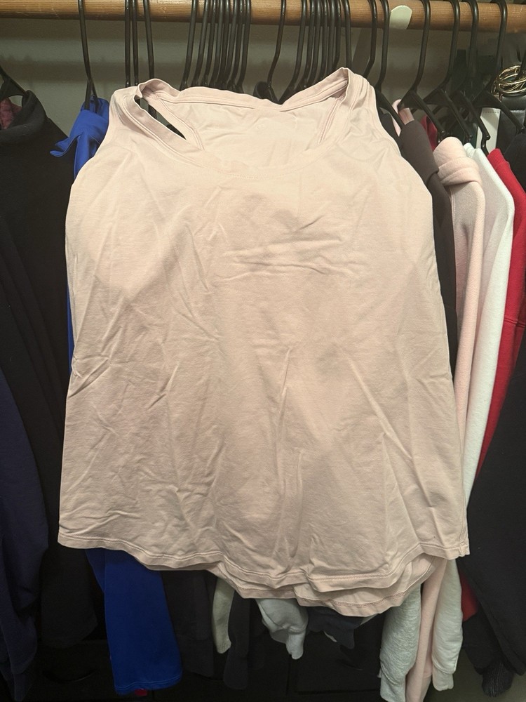 Lululemon Racer back tank top lot, size 14 in blush, purple and kaki