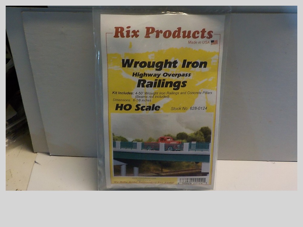 HO Rix Products #628-0124 Wrought Iron Highway Overpass Railings - NIB