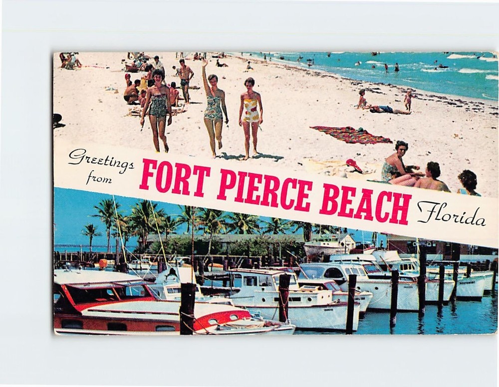 Postcard Greetings from Fort Pierce Beach Florida USA