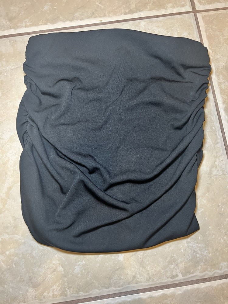 Zara Woman’s Black Ruched Strapless Top Size Small
