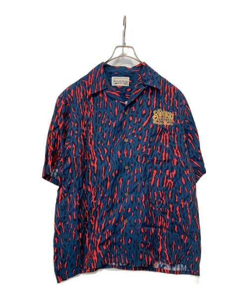 Wacko Maria Leopard Print Open Collar Shirt Mens Medium Size M