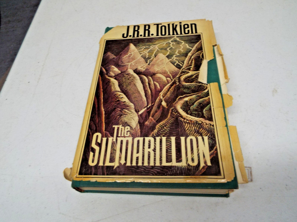 The Silmarillion J. R. R. Tolkien 1977 HC DJ 1st US Edition 1st Printing has Map