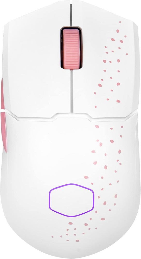 Palm... MM712 Sakura Wireless Gaming Mouse Pink|White  Adjustable 19 000 DPI