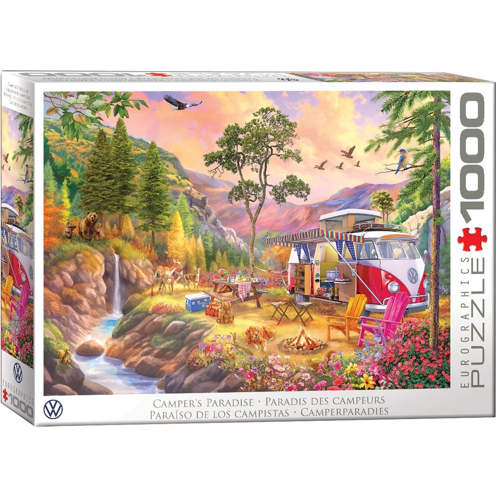 Type 2 VW Campers Paradise 1000 Piece Puzzle