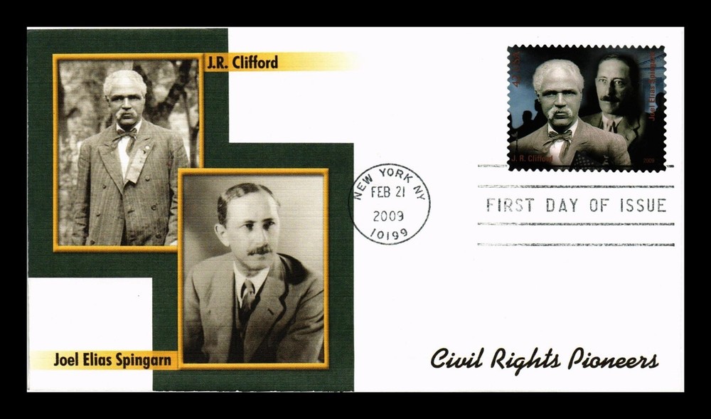 Dr Jim Stamps US FDC JR Clifford & Joel Elias Springarn Civil Rights Fleetwood