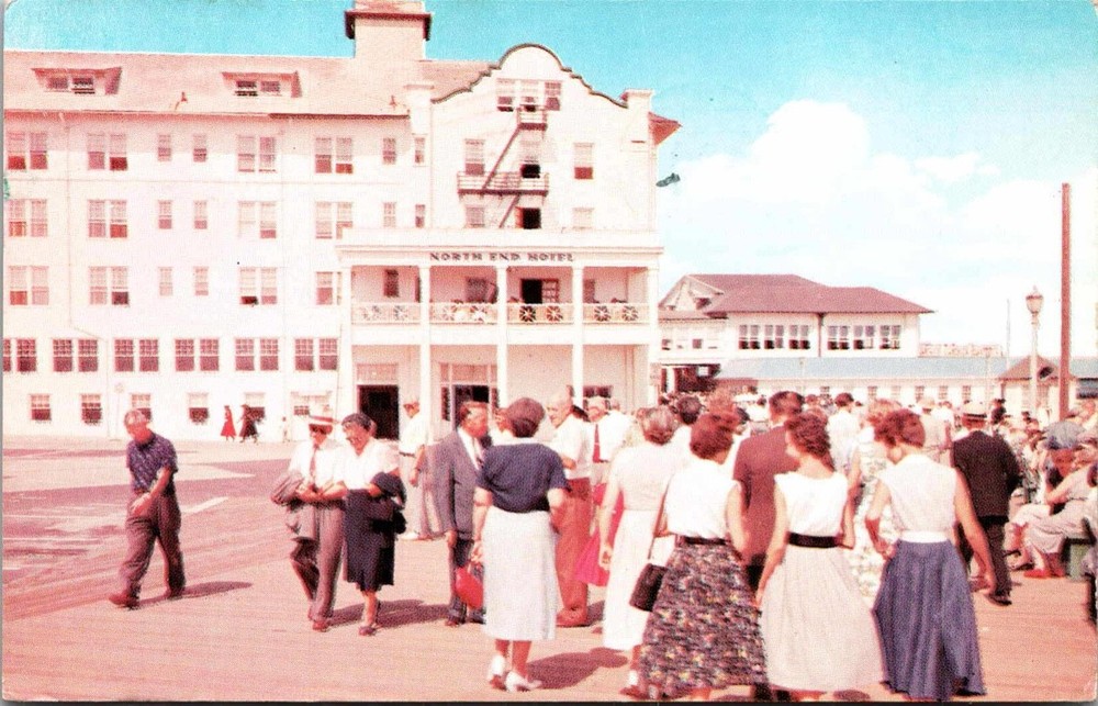 North End Hotel Ocean Grove New Jersey NJ People Postcard