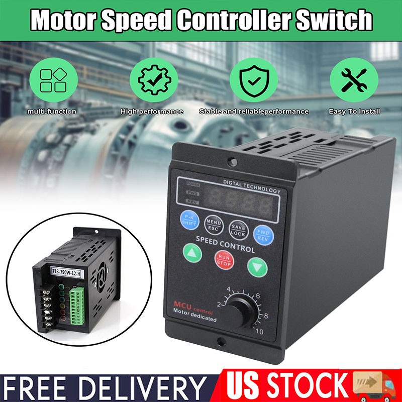 Single To 3 Phase 750W 1HP 110/220V Variable Frequency Drive Inverter VFD VSD