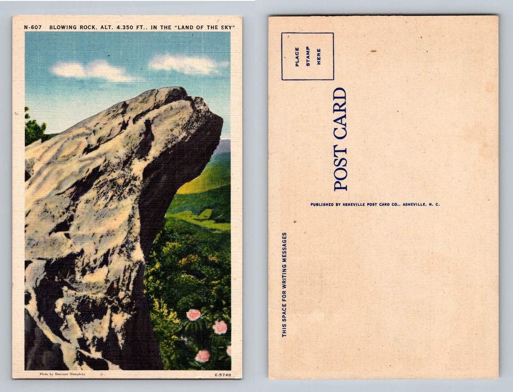 Blowing Rock, NC-North Carolina, Scenic Cliff Overlook Vintage Postcard