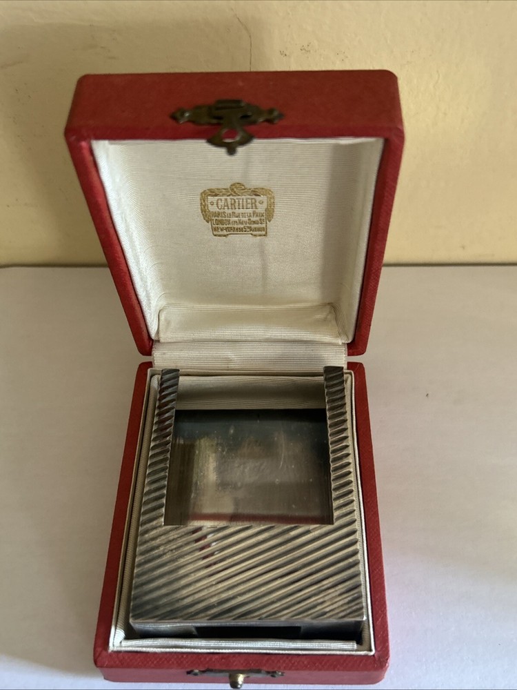 CARTIER Sterling Silver Cigarette Case Card Box