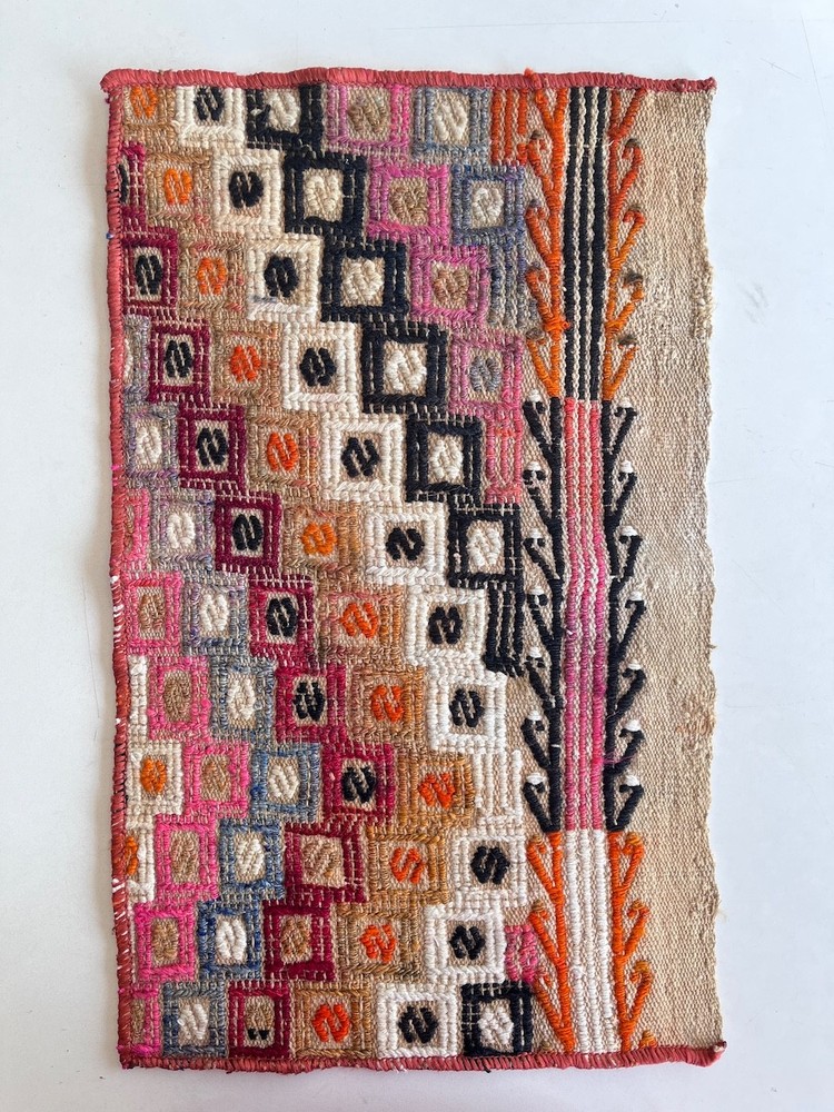 RARE FIND Vintage Turkish Kilim Rug Fragment ⎮ Handwoven Wool Tribal Boho Ethnic
