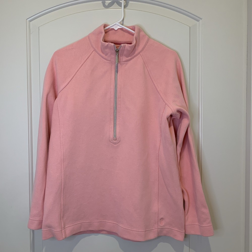 Tommy Bahama Aruba Half Zip Womens Lrg Salmon