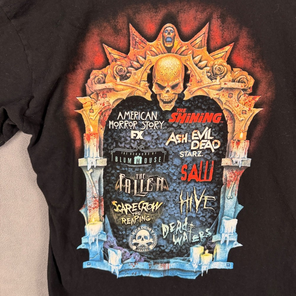 Universal Studios Halloween Horror Nights Mens XL T-Shirt 2017 Graphic Black