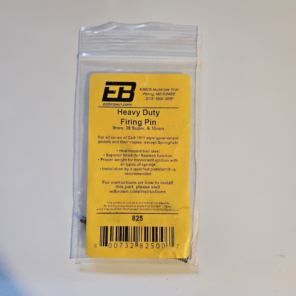 Ed Brown Heavy Duty 1911 Firing Pin 9MM 38 Super New in Pack Colt style