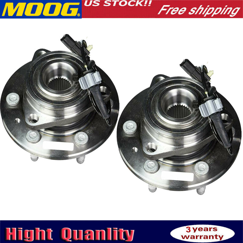 2PCS 4WD Front MOOG Wheel Bearing Hub for Chevy Silverado Sierra Suburban Tahoe
