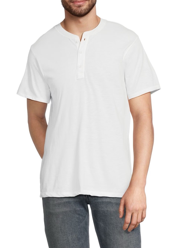 New Rag & Bone $128 Classic Slub Jersey Henley In White Size:Large