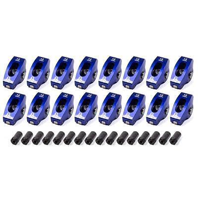 Scorpion 1000, Set of 16 Blue Aluminum Sbc Roller Rocker Arms 1.5 Ratio 3/8 Stud