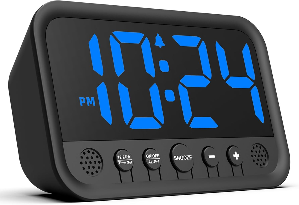 Extra Loud Alarm Clock with Battery Backup for Heavy Sleepers