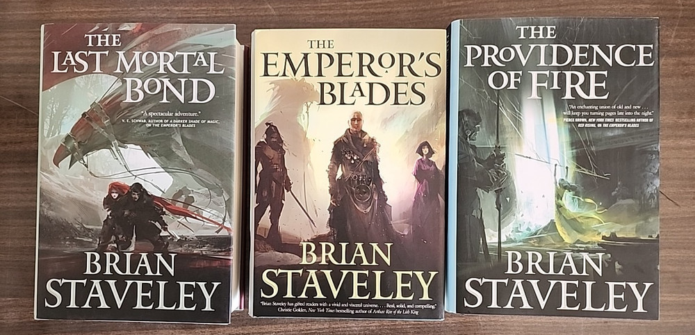 Brian Staveley Providence Of Fire Last Mortal Bond Empire's Blades HC 1st Ed/PRT