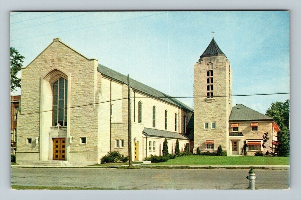 Manistique MI-Michigan, St Francis De Sales Catholic Church Vintage Postcard
