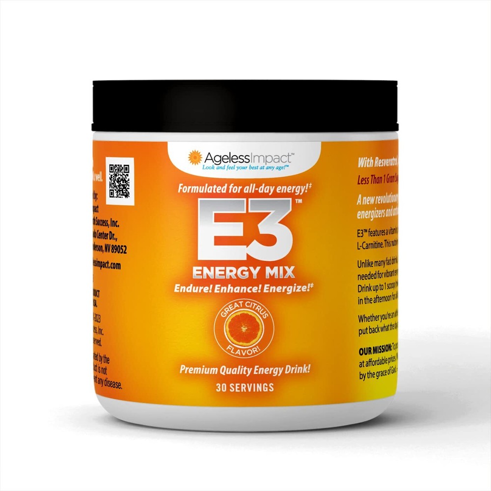Ageless Impact--Look And Feel Your Best! e3 Energy Drink Mix