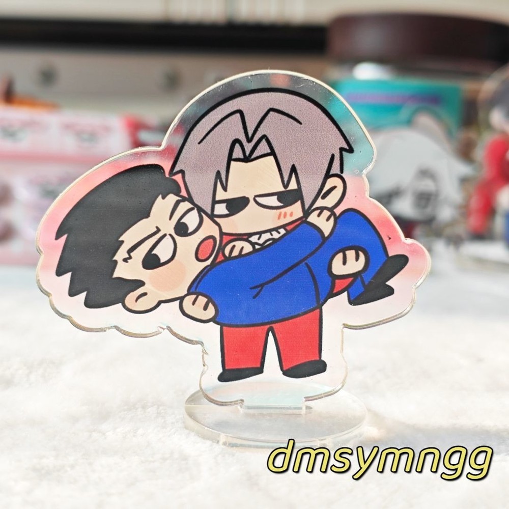 Phoenix Wright and Miles Edgeworth 6cm Acrylic Stand - Ace Attorney Desk Decor-image