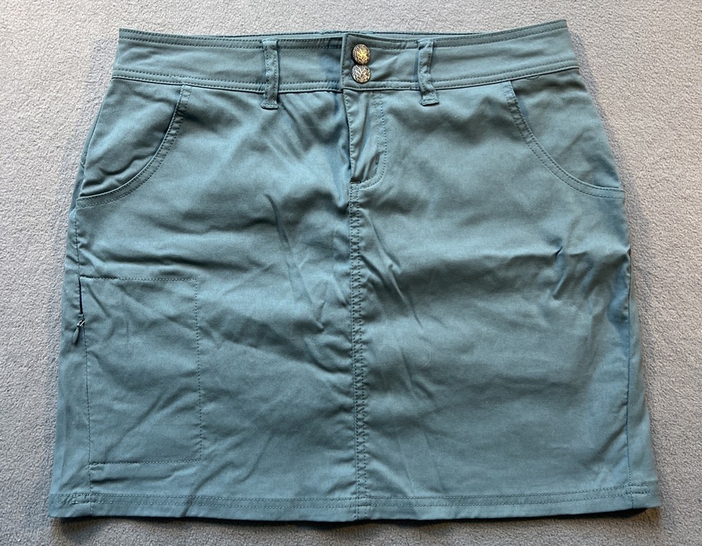 PrAna Womens Hiking Skort Skirt Womens 6 Green Hike Climb Outdoors Gorp GorpCore