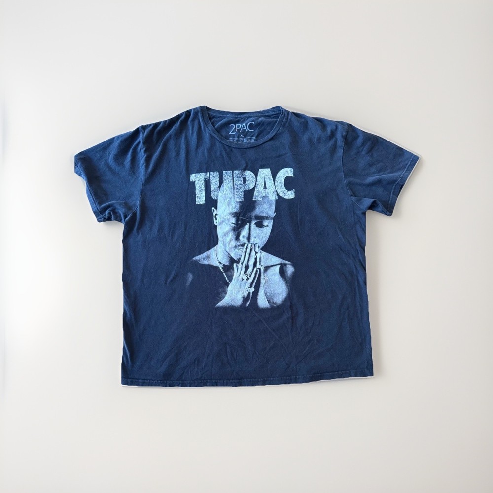 2Pac Tupac Shakur Graphic T-Shirt Black Hip Hop Rap Tee Mens Size XL