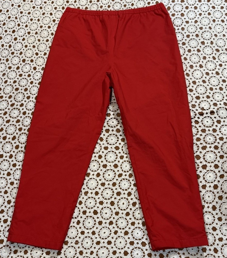 Eddie Bauer GORE-TEX Nylon Waterproof Rain Pants Red Men L Hiking Camping