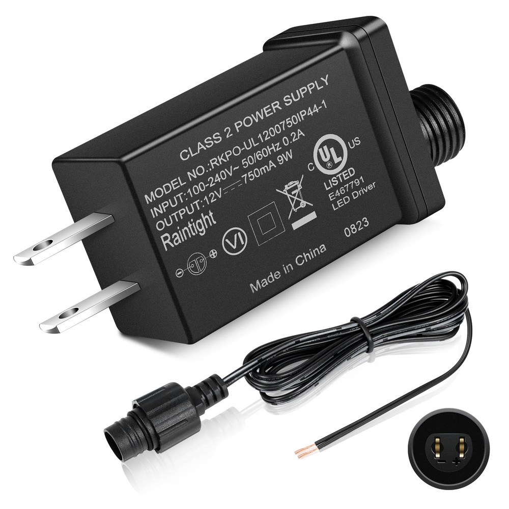 12VDC 9W 0.75A Class 2 Power Supply, LED Transformer Low Voltage Waterproof I...