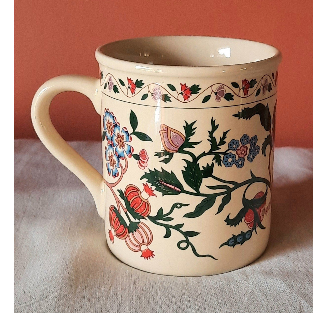 Potpourri Press Vintage Floral Ceramic Coffee Mug Made in Japan 12oz