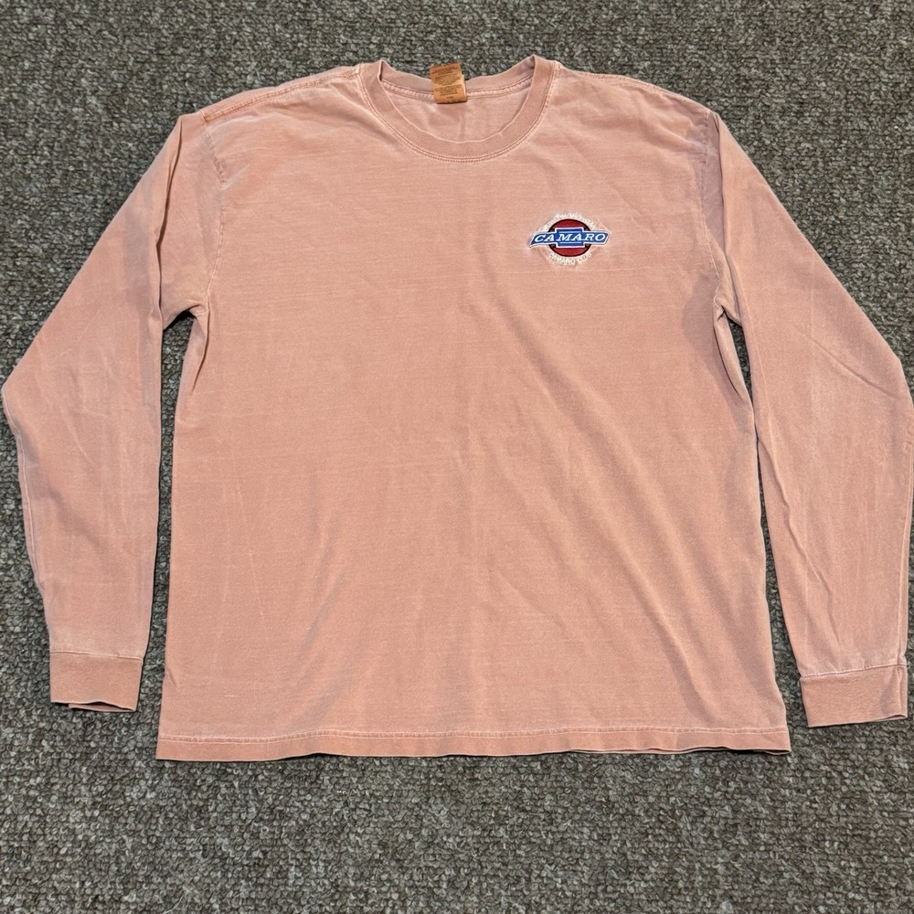 Vintage West MI Camaro Club Long Sleeve Shirt Men’s Extra Large Salmon