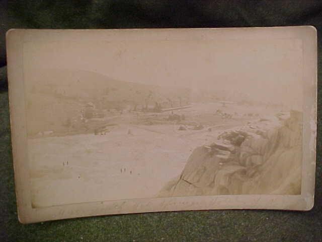 MAMMOTH HOT SPRINGS HOTEL YELLOWSTONE PARK 1890's CABINET CARD TOWNER & LOWRY P