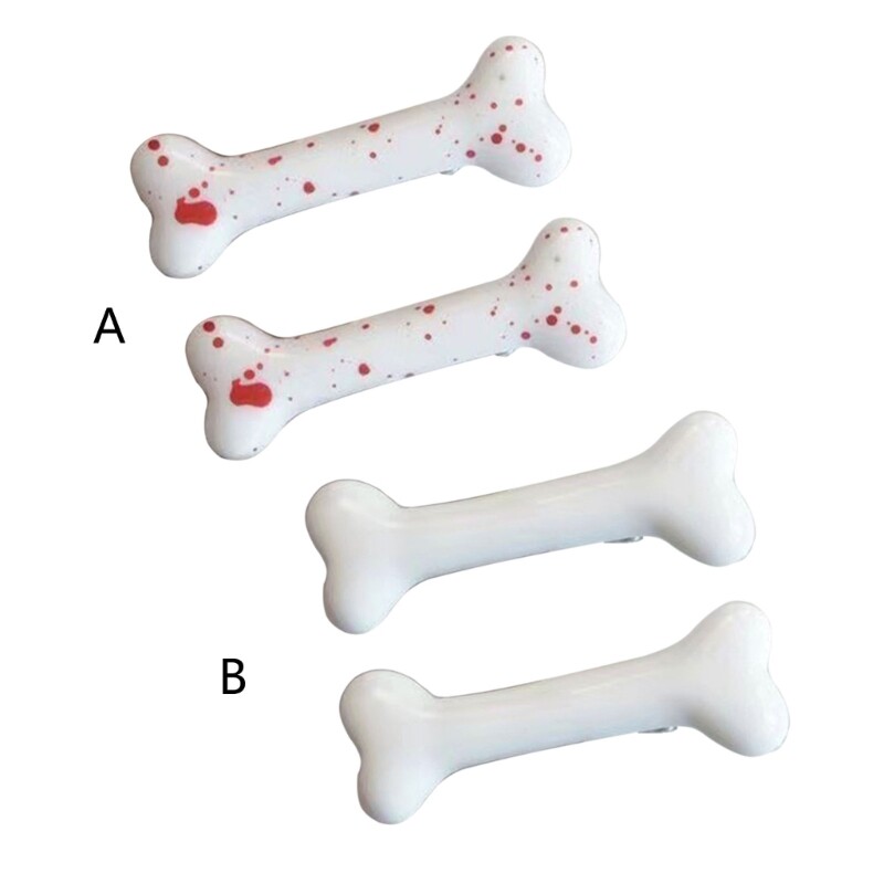 Y2K Gothic Dog Bone Hair Clip for Teen Girls Edgy Hair Accessory