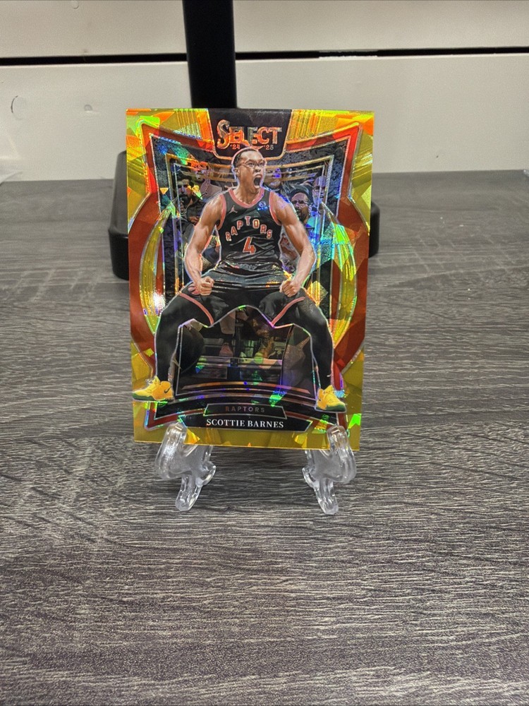 2024-25 Panini Select - Concourse Scottie Barnes #30 Gold Cracked Ice Prizm /10