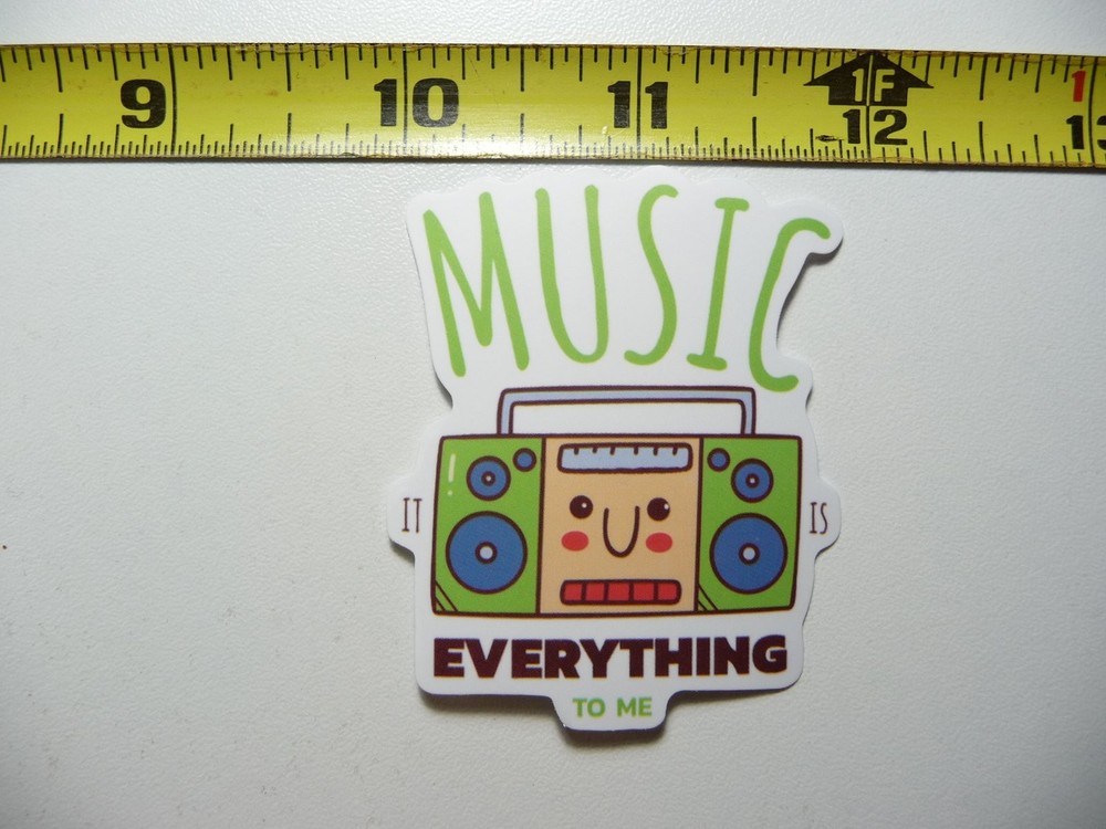 Music Lover Retro Boombox Decal Sticker for Fans and Musicians
