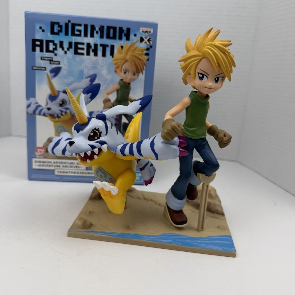 Gabumon & Yamato Ishida DXF Banpresto Digimon Adventure Statue Used/Open