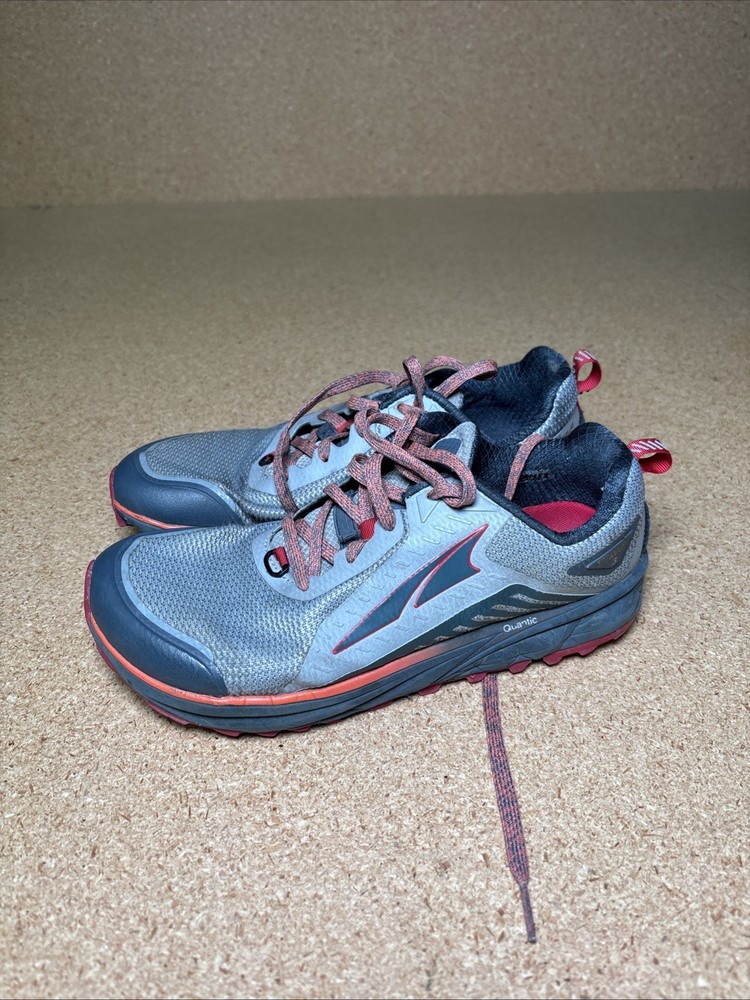Altra Timp 3 Womens Zero Drop Trail Running Shoes Size 8 Gray Red Gaiter Trap