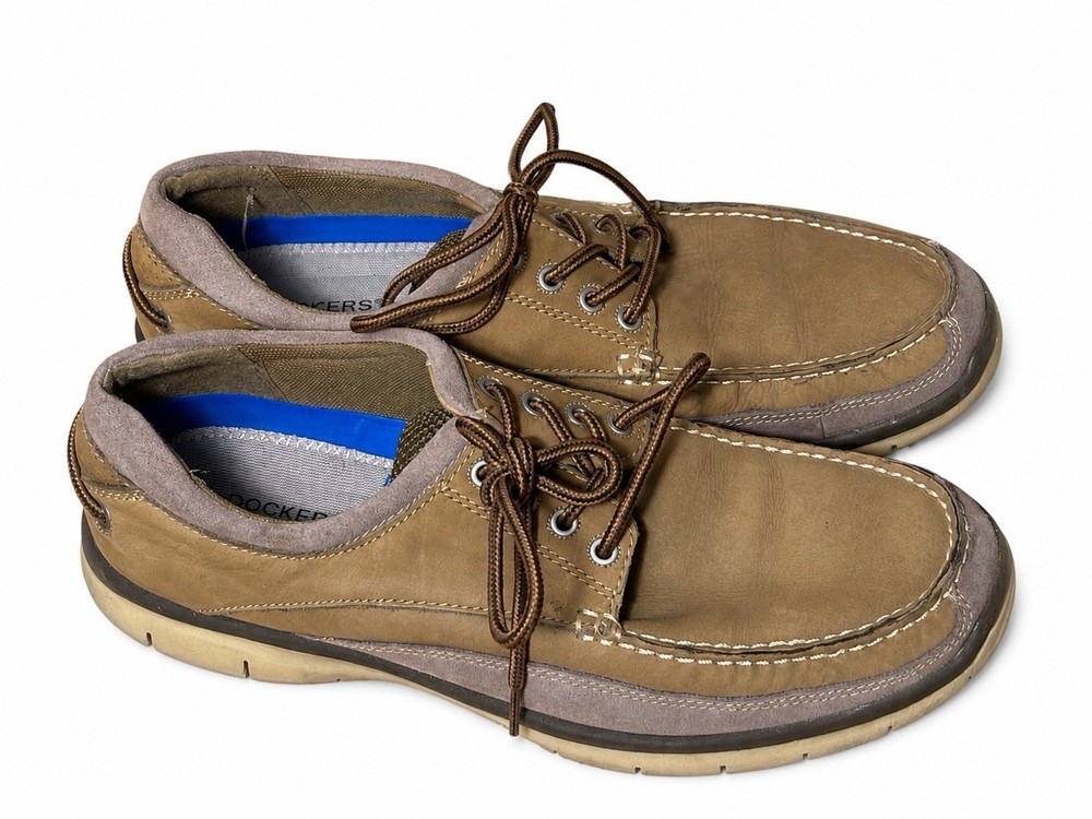 Dockers Men’s Leather Boat Shoes Size 11M Brown Casual Comfort Lace Up