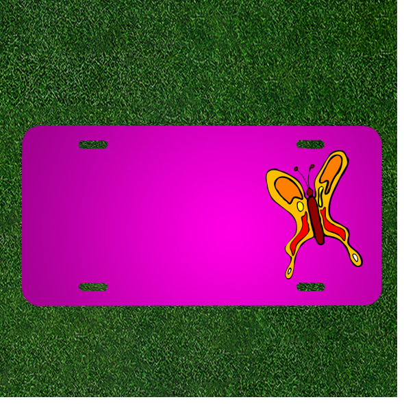 Custom Personalized Car License Plate With Add Names To Butterfly Insect