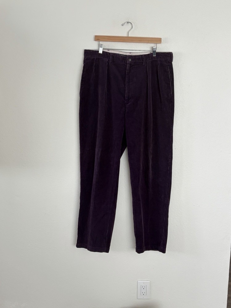 VTG Polo Ralph Lauren Made in USA Baggy Corduroy Purple Pants 38x32 Used 90s